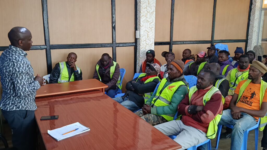 Robinas Makana empowering Nakuru Town west Youths and Boda boda Riders on need for change